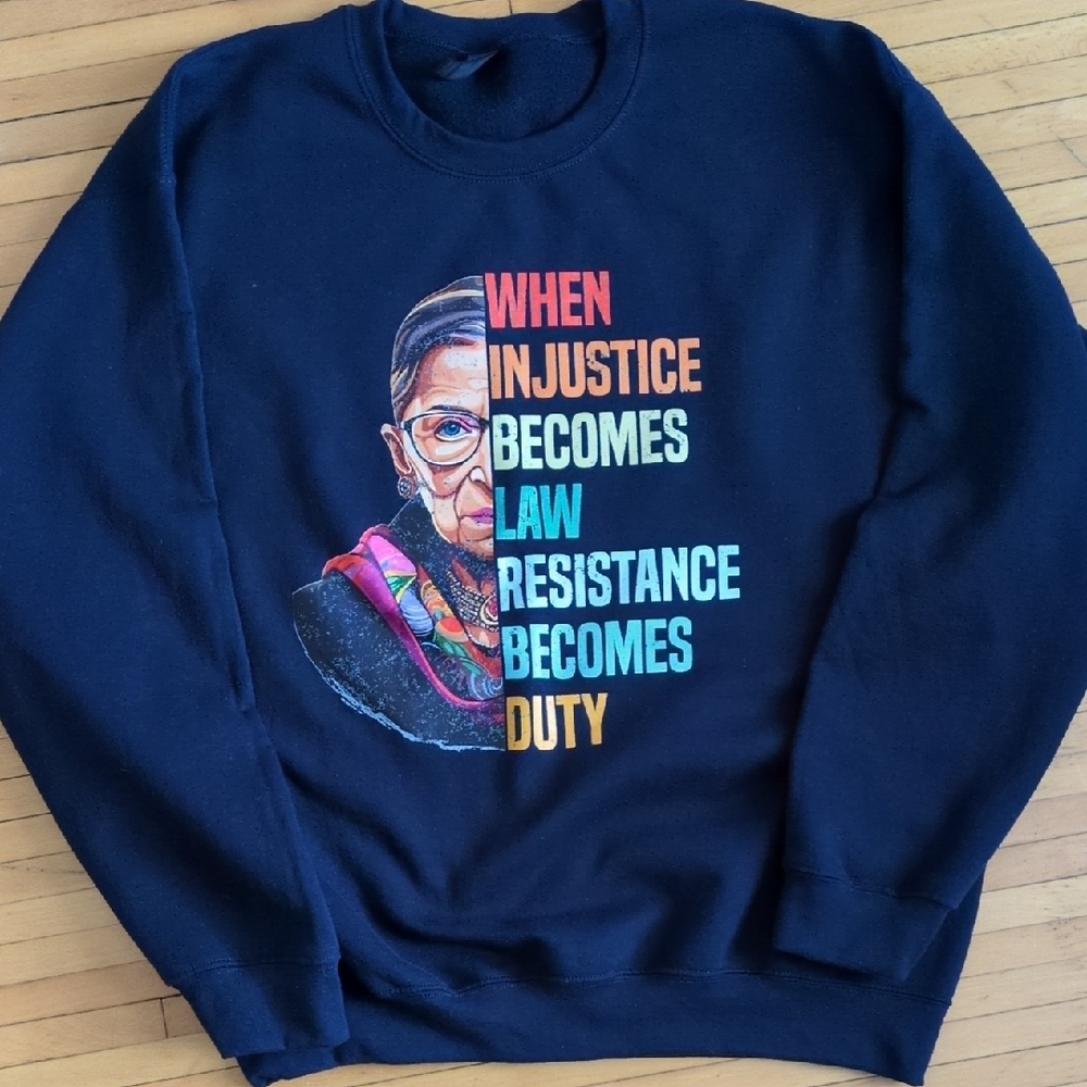 Ruth Bader Ginsburg Sweatshirt. Men's Large
